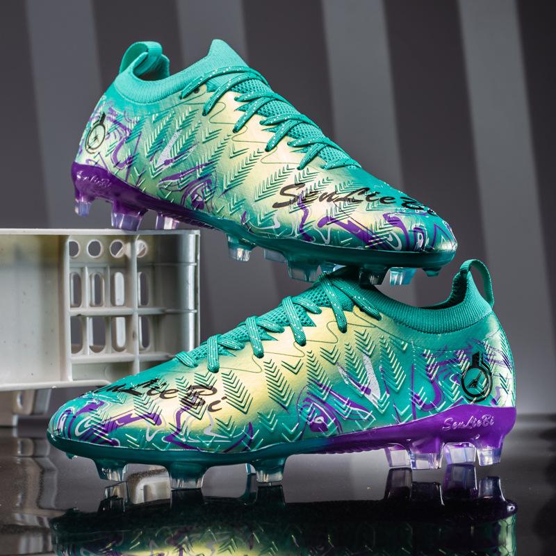 Cross-border new football shoes men and women low-help students broken nails TF adult grass long nails competition football shoes wholesale