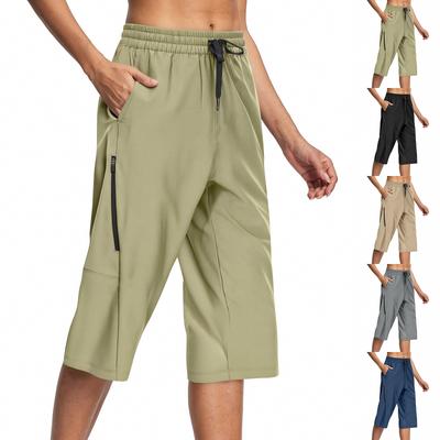 Женские брюки-капри карго с 4 карманами, легкие, быстросохнущие, для активного отдыха, путешествий, повседневной носки, удобные летние штаны