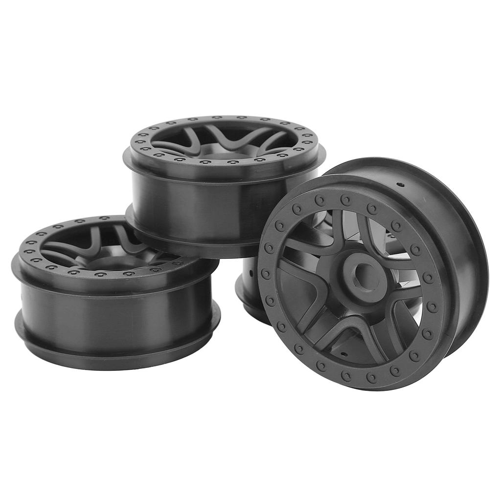 4 Pcs Black Plastic Hex Hub Wheel Rims for Traxxas Slash 2 4WD 110 Remote Control Car