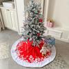 Christmas Tree Skirt, 1pcs Christmas Tree Mat Plush Faux Fur Xmas Tree Skirt Base Cover for Home Christmas New Year Ornaments