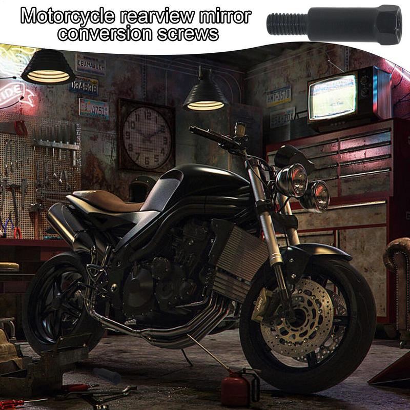 1PC Black Motorcycle Mirror Adapters 8MM Rearview Mirrors Conversion Bolt Clockwise Anti-clock Right Left Thread Accessories