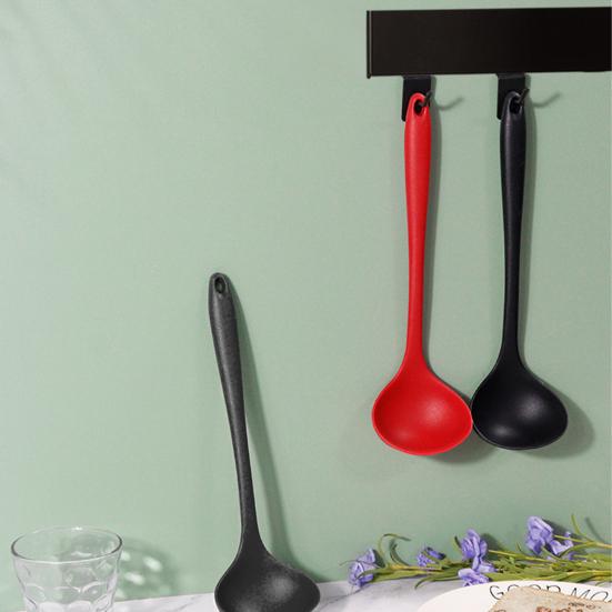 2 шт. термостойкая силиконовая ложка-ковш с длинной ручкой, подвесное отверстие, антипригарная ложка для смешивания, кухонная утварь, инструмент для выпечки