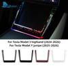Для Tesla Model Y Juniper 2025 2026 Highland Model 3 2024-UP Grand Starry Atmosphere Отделка Светодиодная Автомобильная Беспроводная Зарядка Рамка Свет