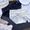 Ladies Spring and Summer Sweet and Lovely Sexy Ice Silk Lace Mid Waist Underwear