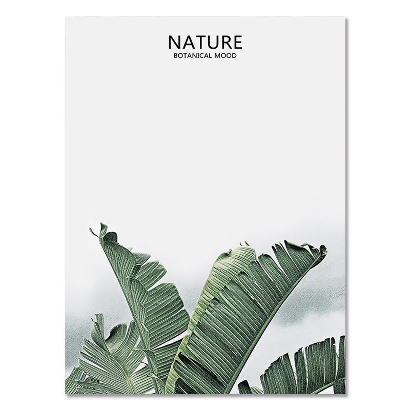 Природа зеленое растение лист холст картина современные листья настенные художественные постеры и принты скандинавские декоративные картины для комнаты домашний декор