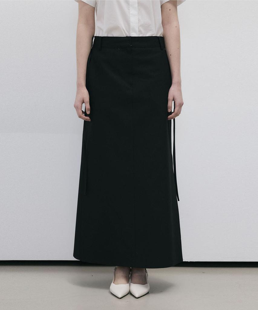 Ssikeoseun Cotton Blend Maxy Skirt - Black