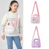 1 Pc Cute Unicorn Messenger Bag for Kids Girl Cartoon Animal Unicorn Crossbody Style Bag for Little Girl Plush Travel Coin Bag