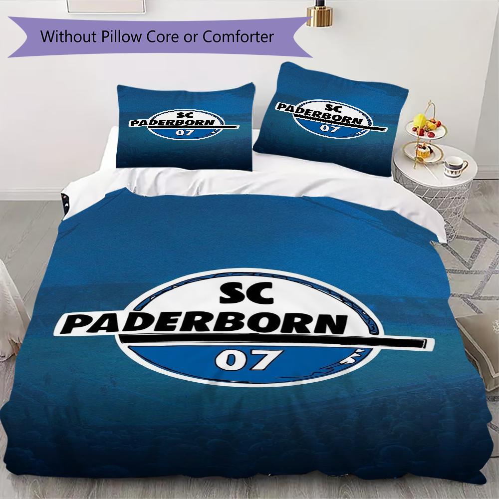 SC Paderborn 07 Pattern Bedding uilt Set uilt Cover Pillowcase Home Decoration Birthday Gift (1 * duvet cover + 2 * pillowcase without core)
