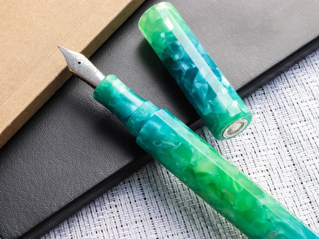 WANCHER Kaleido Fountain KALEIDO Art Collection Fountain Extra Pen, Green, Shisui, 12-sided Prism, [WANCHER Pen] (EF Fine)