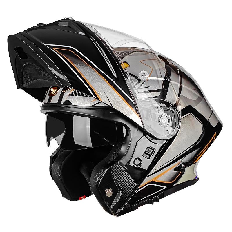 Motorcycle Helmet Winter Full Helmet Double Lens Anti-fog Locomotive Helmet