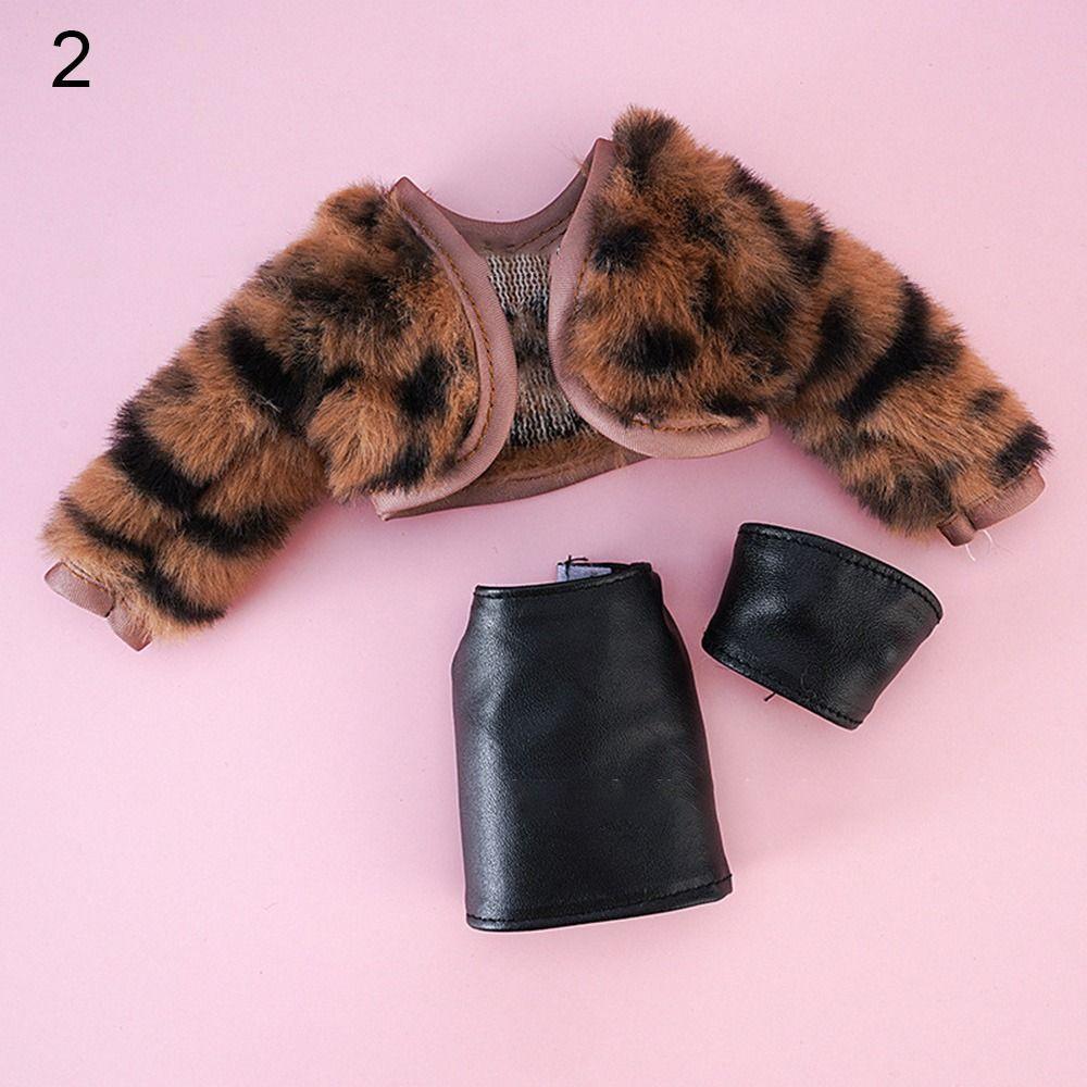1 Set Newest DIY Kids Gift Toy Plush Coat Casual Wear Dolls Skirt Girl Clothes