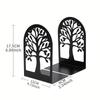 2PCS elegant metal bookends, heavy-duty bookshelf holder, suitable for desk decoration book display shelves, suitable for home office users, students