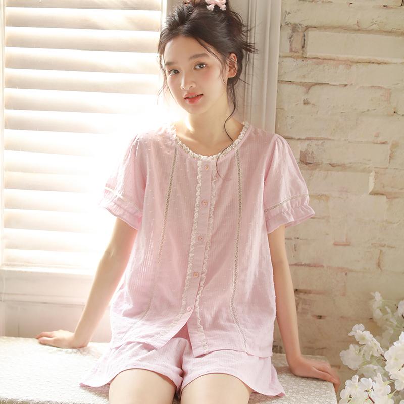 Women's Summer Sweet Short-Sleeved Shorts Set