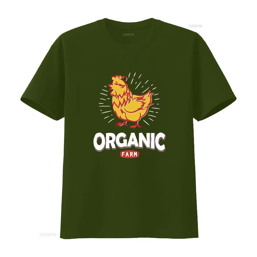 Mens ORGANIC FARM Vintage T Shirt Black vintage Washed Slightly Top For Everyday Wear Soft fashion graphic homme streetwear
