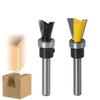 1/2Pcs 1/4 Inch 14 Degree Dovetail Milling Cutter With Bearing Engraving Machine Dovetail Wood Router Bit Woodworking Tools