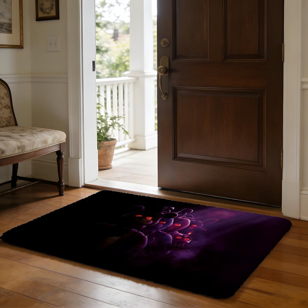 Floor Mat Soft Flannel Rug Non Slip Absorbent Mat for Bathroom Bedroom Home Decor Anime F Five N Nights at F Freddy
