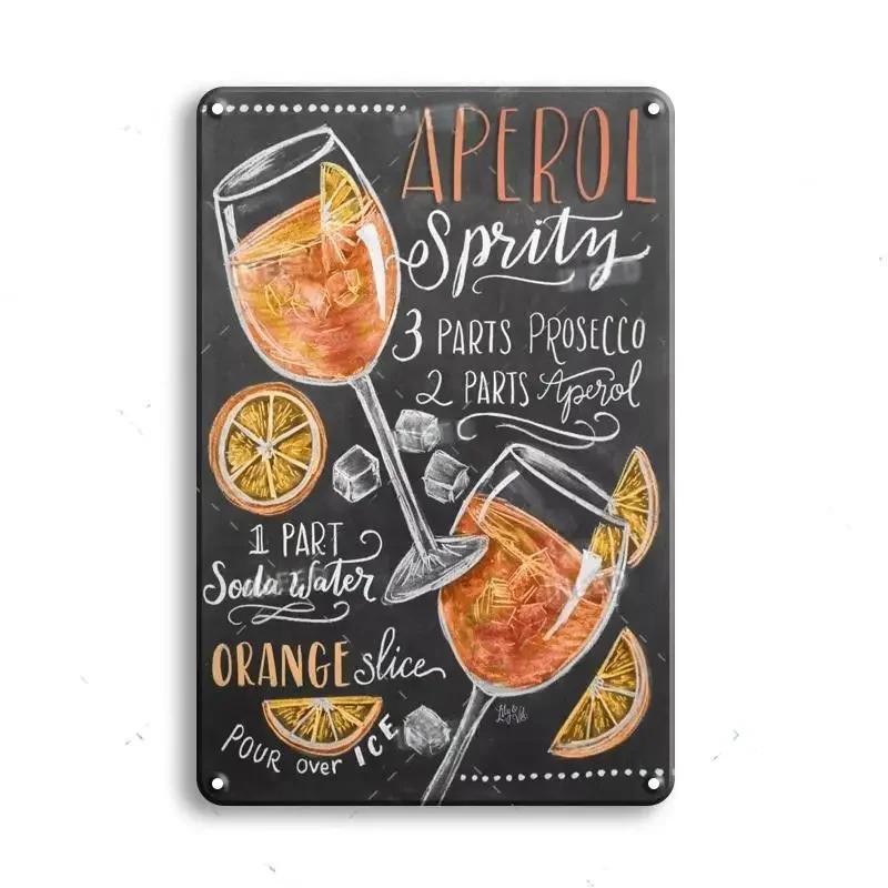 Retro Gin and Tonic Metal Sign Poster 8 X 12 Inch Decorative Plaque for Bar Kitchen Home Wall Decor