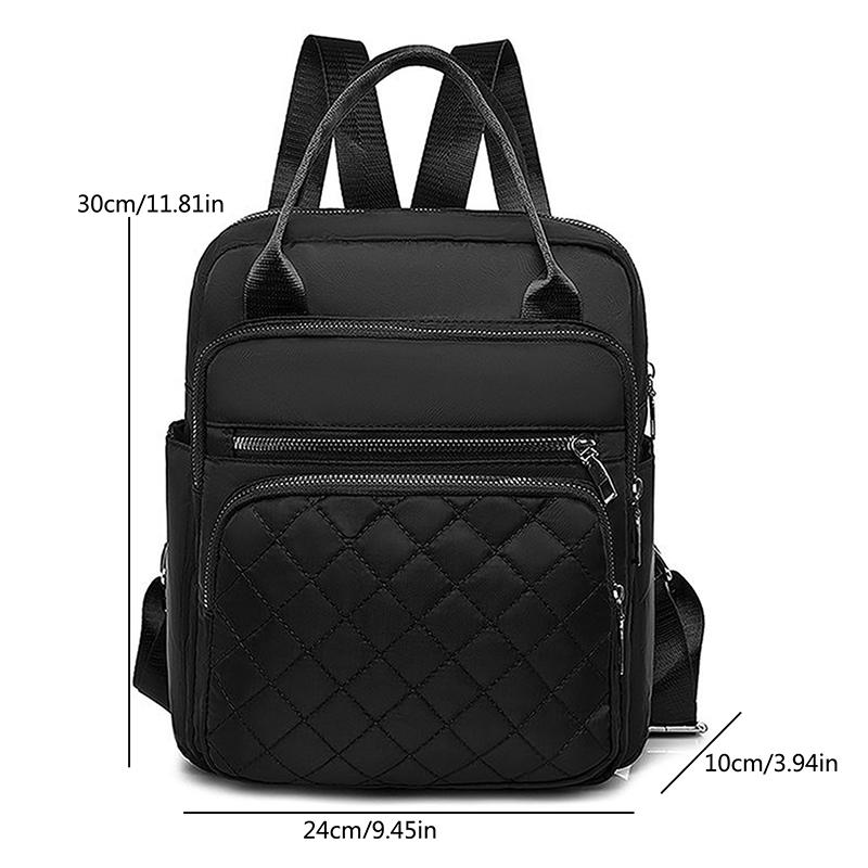 Женский рюкзак большой вместимости, вышитый в ромбовидном стиле, двухплечевая сумка для школы, колледжа, путешествий