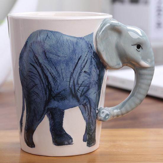 Water Cup 3D Animal Design Kids Ceramic Cup Children Role Play Coffee Mug Learning Through Play Cup Drinkware