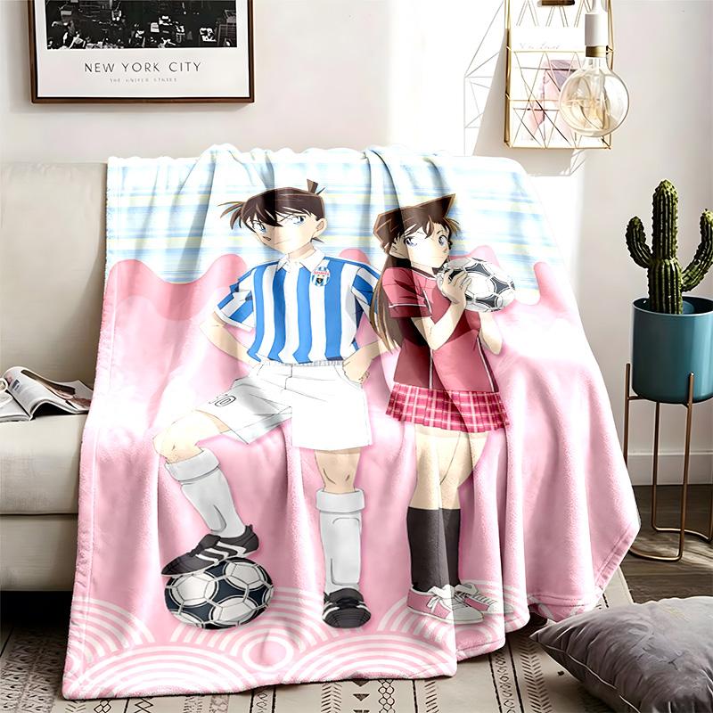 Detective Conan Theme Blanket Suitable For The Sofa Camping And Travel Made Of Soft Flannel Material An Ideal Gift For Occasions Such As Birthday