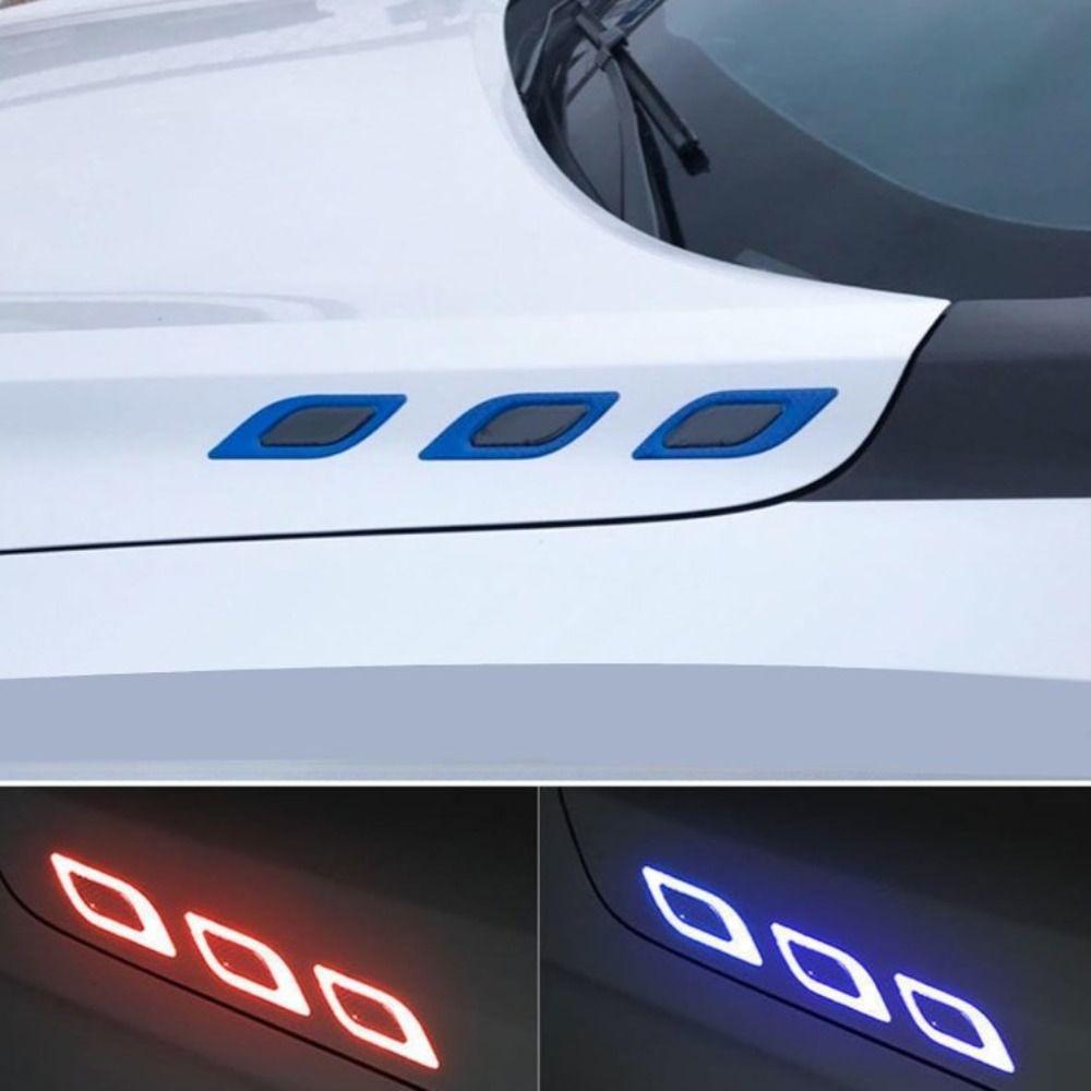 6 шт./набор 3D Светоотражающие полосы Противоударная Ночная Предупреждающая Наклейка Наклейки для Нового Автомобиля Грузовик Авто Мотоцикл