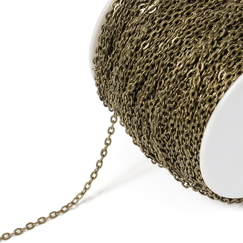 5Meters Metal Link Chains Multi Color Bulk Necklace Bracelet Chain Accessory for DIY Jewelry Making Findings Supplies Wholesale