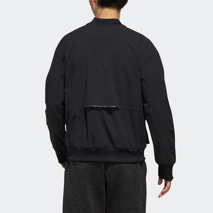 Adidas Double Pocket Zippered Slim Fit Jacket Men Tops Black EH3750