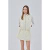 Goxo Essential Woven Flare Skirt Cream