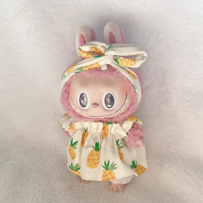 17 см симпатичная плюшевая мини-кукольная одежда аксессуары для кукол-идолов вишня/ананас комплект из трех предметов подарок