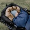 Set of sleeping bag for stroller, seat, sled, winter, navy blue bag + cover