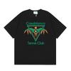 Casablanca Print T-Shirt Men Women Loose Fit Short Sleeve Casual Top