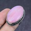 Драгоценный камень Розовый Опал Ручная работа Серебро 925 пробы Подарок Ювелирное изделие Кольцо Размер 7 W6q85