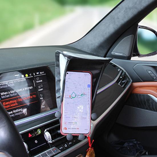 Солнцезащитный козырек для мобильного телефона Защита от дождя и солнца для подставки для телефона Посеребренная ткань Простая установка