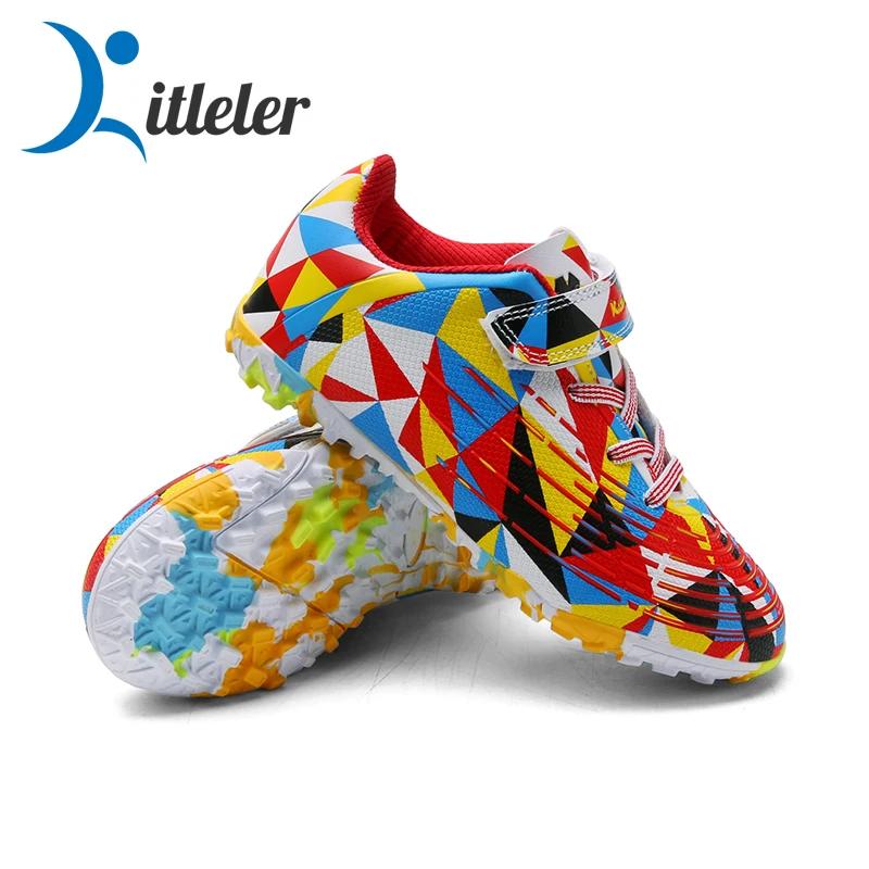 Professional Boy Soccer Shoes Lightweight Football Sneakers Anti-Slip Tennis Grass Training Children Shoes Kids Free Shipping