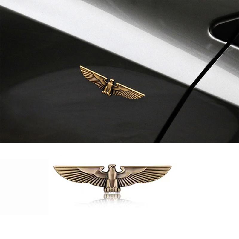 1 шт. 3D металлическая эмблема орла, декоративная наклейка для автомобиля, наклейка на двигатель грузовика, авто наклейка, золото, серебро, крыло орла, декоративная машина для автомобиля