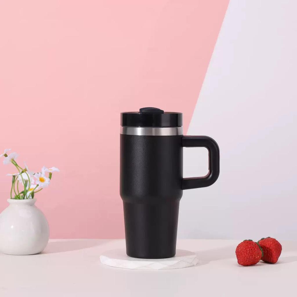 Термокружка Stanley 14 унций для автомобиля с трубочкой