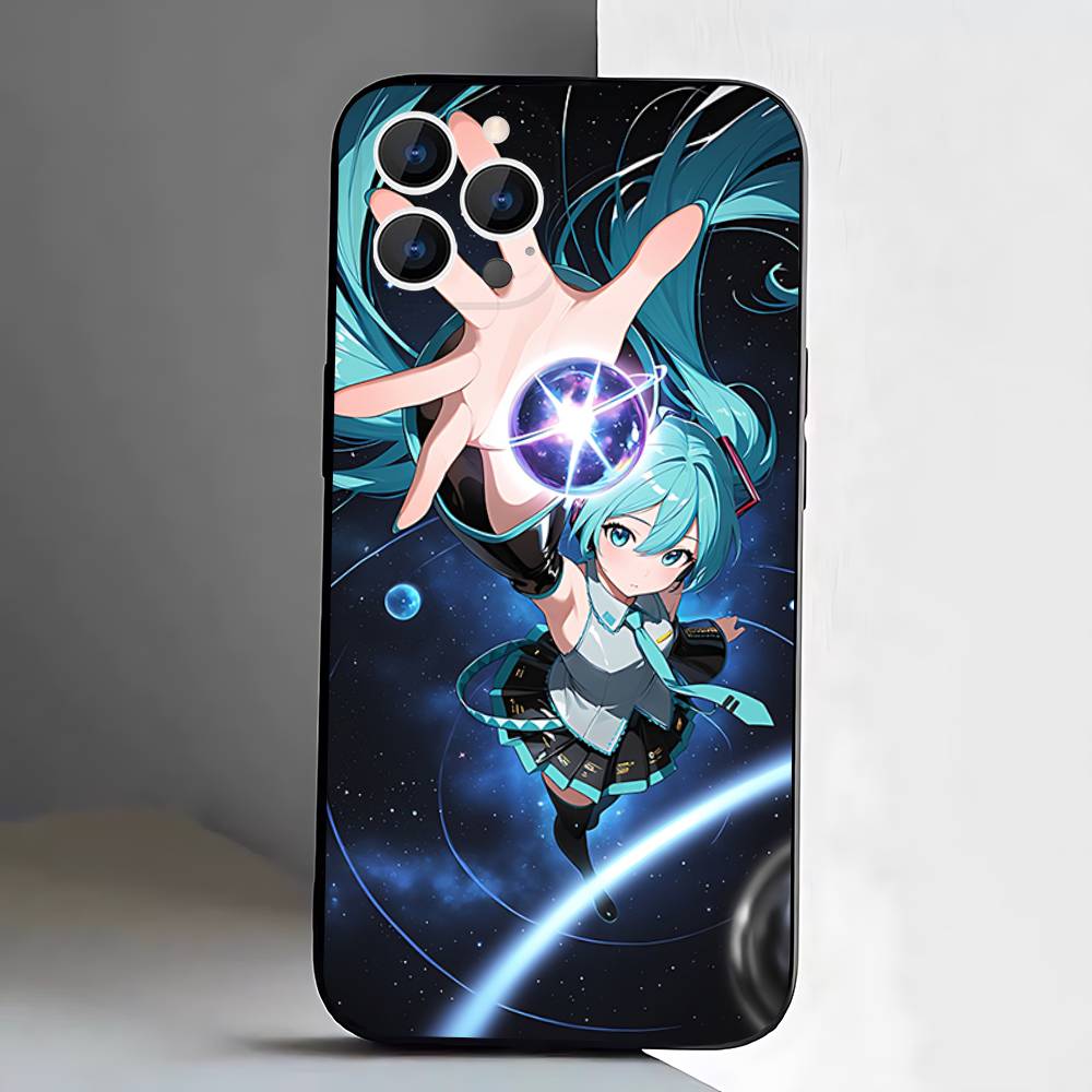 Аниме M-MIKU Для iPhone 12,16,13,14,15,17,11,Pro,Max,Plus,E,Air,Mini ТПУ Мягкий, приятный для кожи чехол для телефона