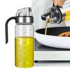 With Scale Auto Flip Cap Olive Oil Dispenser Bottle Condiment Container Leakproof Kitchen Tools Transparent Glass