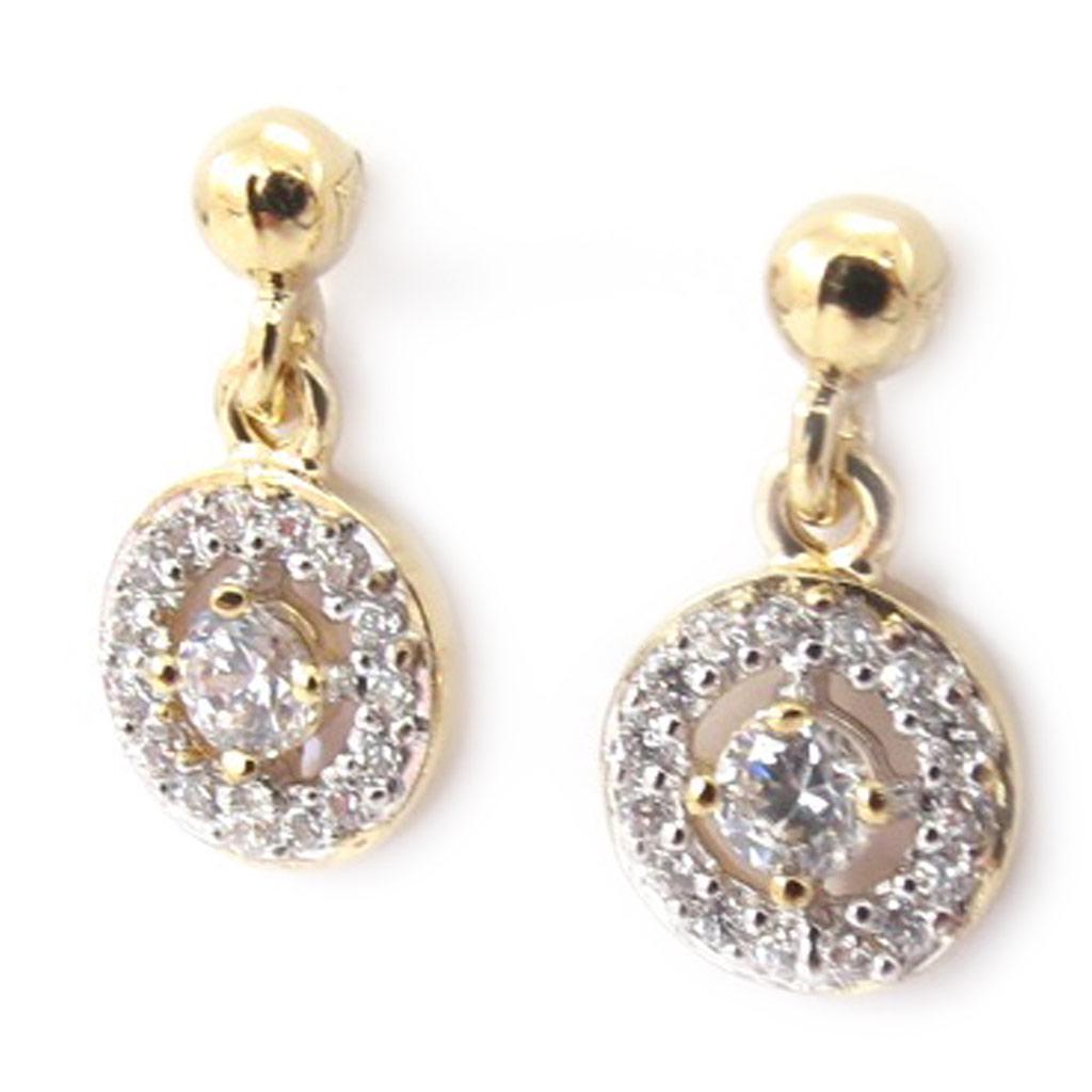 Les Trésors De Lily [J9415] - Gold Plated 'Déesse' Earrings - 14x7 Mm