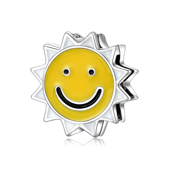 Круглая форма прозрачный Cz 100% настоящее серебро 925 пробы клипсы бусины подходят оригинальные отражения браслет подвески изготовление ювелирных изделий