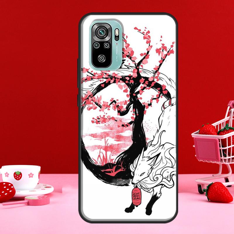 Чехол Fox в японском стиле для Redmi Note 10 Pro, чехол для Redmi Note 11 Pro, Note 8, 9 Pro, 9S, 10S, 11S, 9C, 9A, 9T