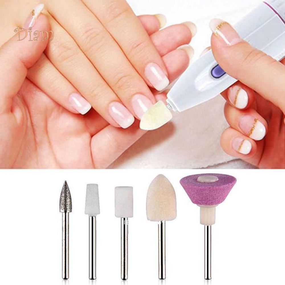 BEAUTY-NAIL GOODs 5Pcs Grinding Drill Bits Polish Tool for Electric Manicure Machine
