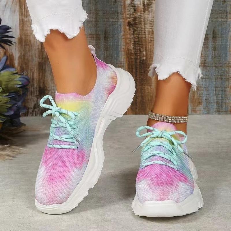 2024 Fashion Women's Sports Shoes Advanced Design Printed Breathable Lightweight Running Shoes Tennis Shoes Sports Casual Summer