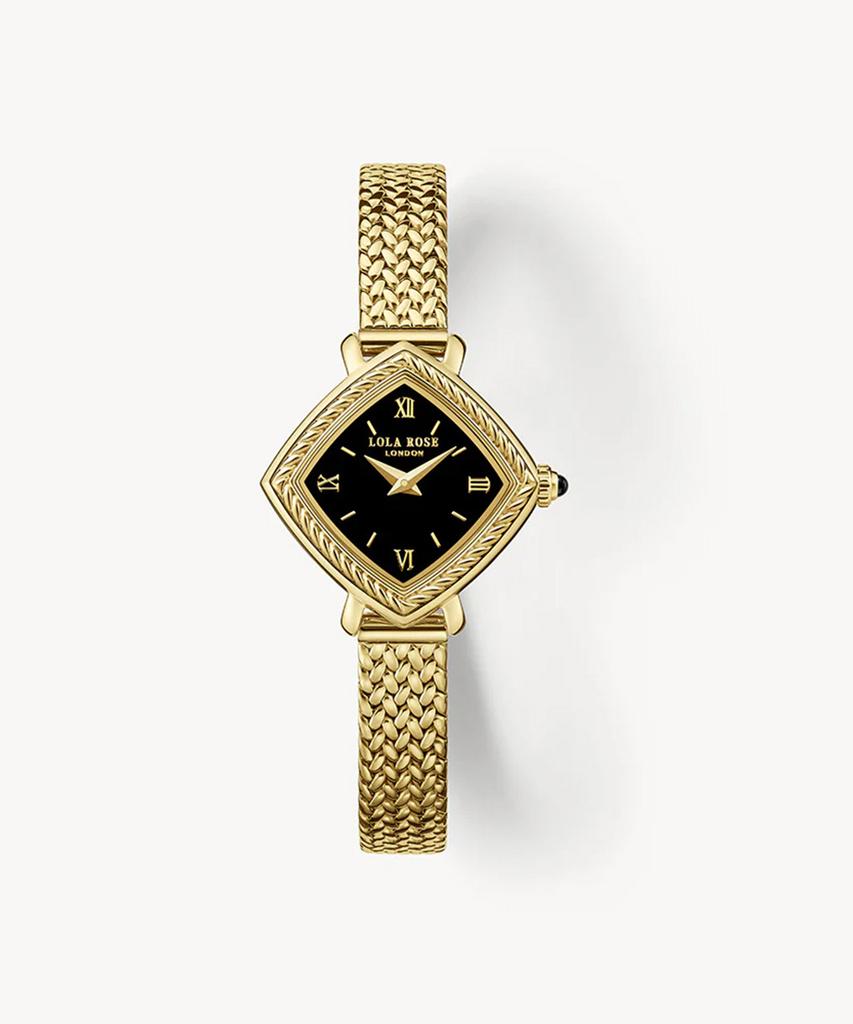 Lollalojeu Gallery Black Onyx Square Dial Women'S Fashion Watch