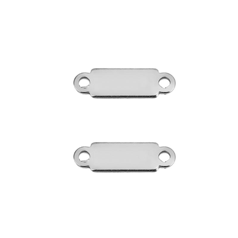 30pcs PVD Never Fade Stainless Steel Necklace Connectors Clasps Double Big Hole Bar Links Stick Bracelet Findings Jewelry Making
