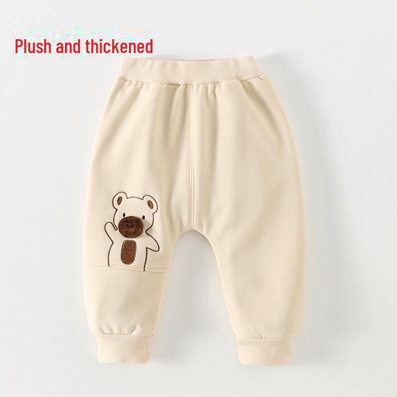 Утепленные зимние детские штаны: Повседневные брюки на бархатной подкладке для мальчиков и девочек