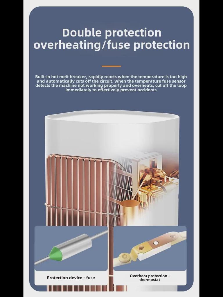 Compact Energy-Saving Electric Heater for Dorms and Offices