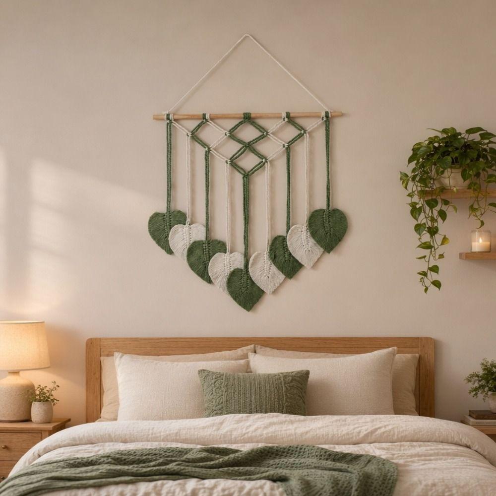 Tassel Leaf Bohemian Woven Tapestry Nordic Style Wall Hanging Ornament Home Decor