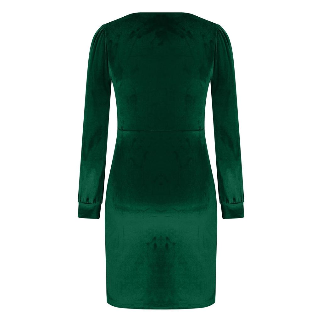 Женское коктейльное платье повседневное с длинным рукавом свободное праздничное платье для вечеринки гостя на свадьбе бархатное длинное платье