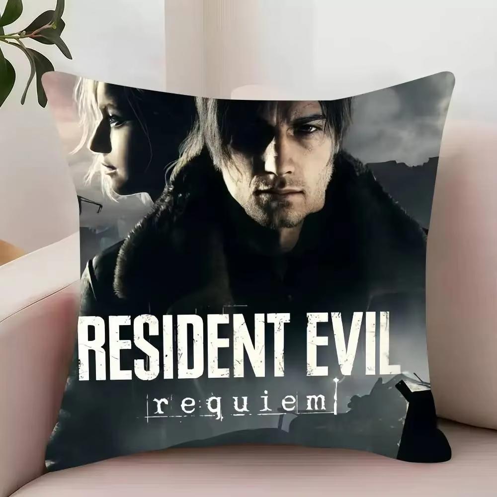 1 шт. Наволочка с принтом Леона Кеннеди из Resident Evil, Мягкая двусторонняя наволочка из полиэстера для домашней гостиной и салона автомобиля